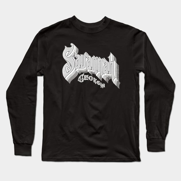 Vintage Savannah, GA Long Sleeve T-Shirt by DonDota